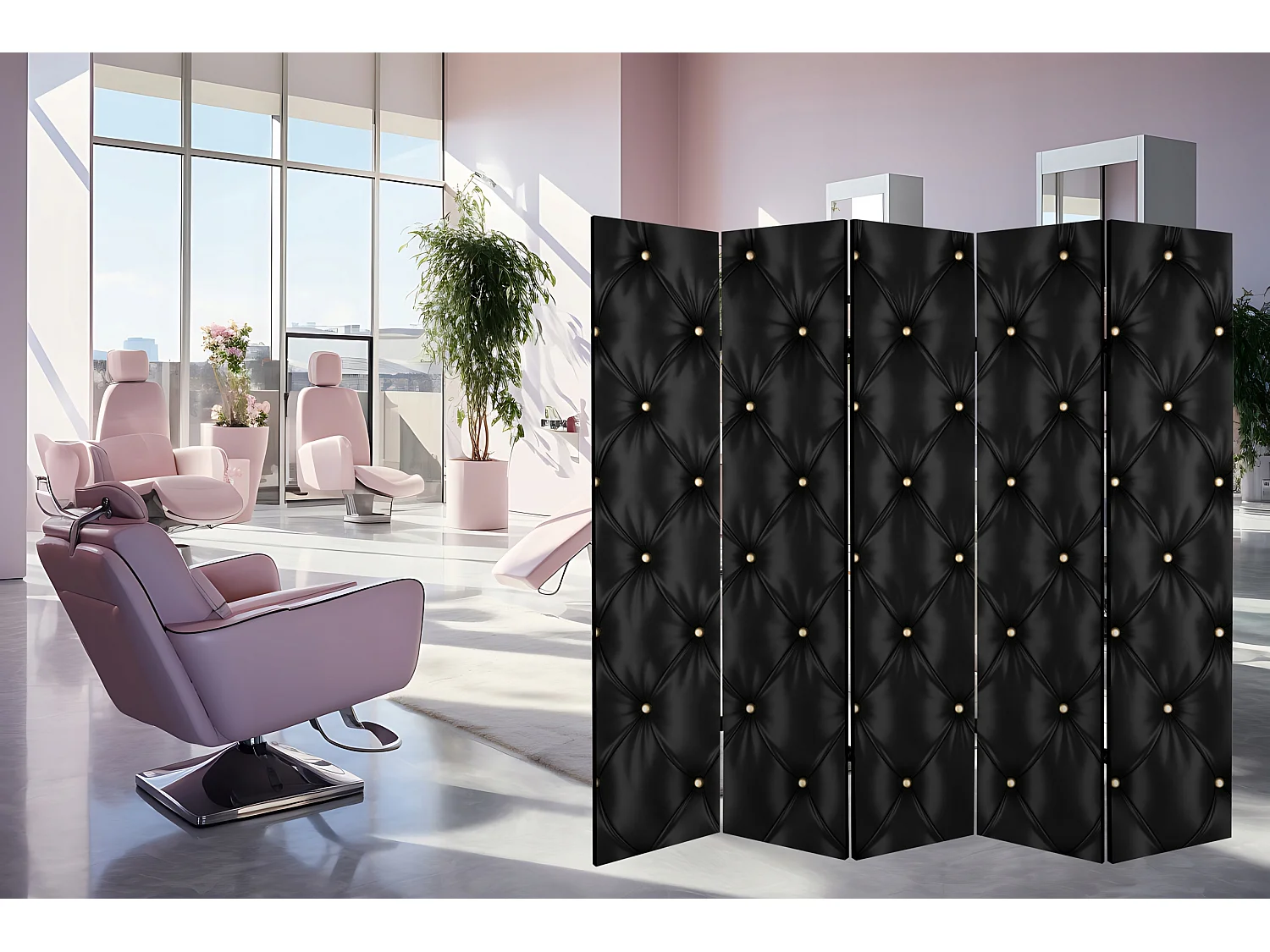 Raumteiler Foto Paravent Textur 225x172 cm beidseitig auf Vlies-Leinwand Bedruckt Trennwand Spanische Wand Sichtschutz Raumtrenner Design Ornament