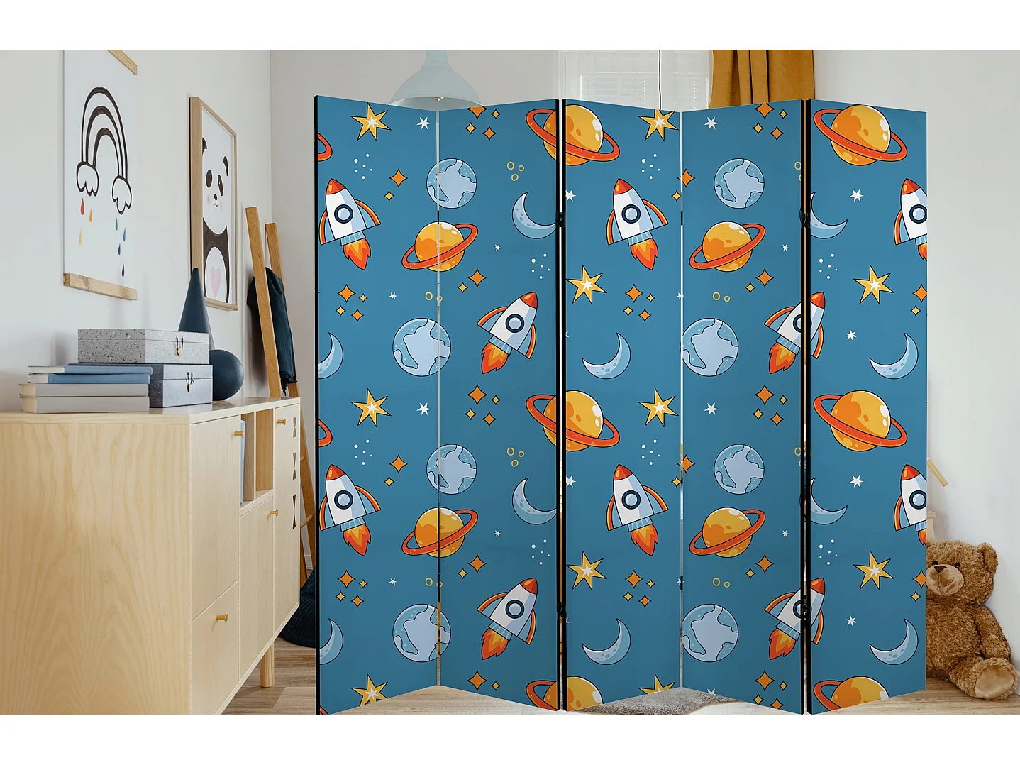 Raumteiler Foto Paravent Textur 225x172 cm beidseitig auf Vlies-Leinwand Bedruckt Trennwand Spanische Wand Sichtschutz Raumtrenner Design Ornament