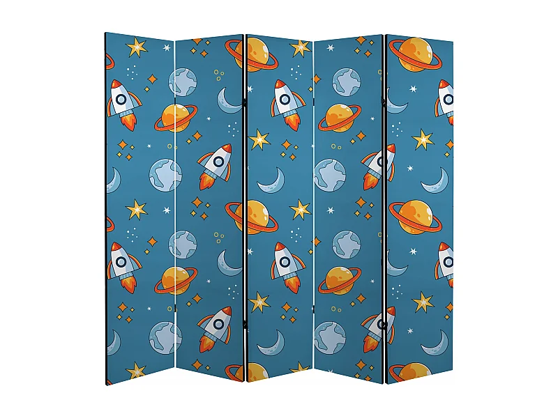 Raumteiler Foto Paravent Textur 225x172 cm beidseitig auf Vlies-Leinwand Bedruckt Trennwand Spanische Wand Sichtschutz Raumtrenner Design Ornament