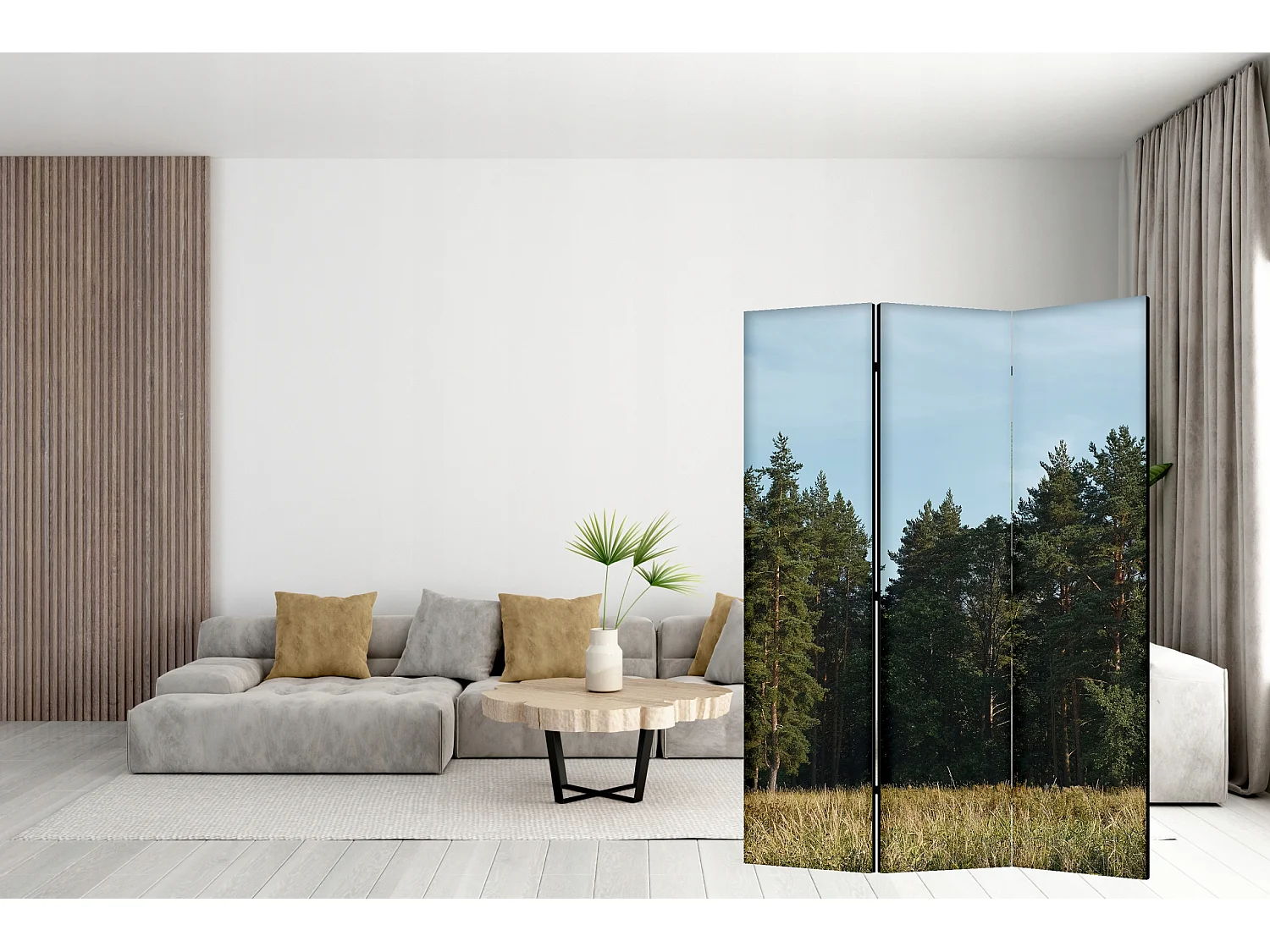 Raumteiler Foto Paravent Textur 135x172 cm beidseitig auf Vlies-Leinwand Bedruckt Trennwand Spanische Wand Sichtschutz Raumtrenner Design Ornament