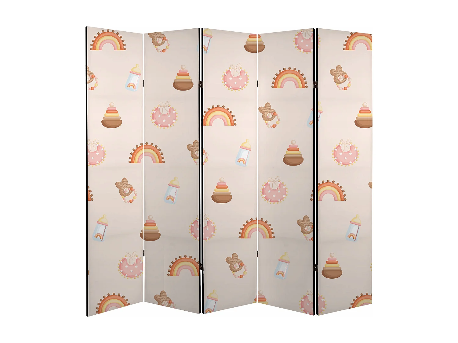 Raumteiler Foto Paravent Textur 225x172 cm beidseitig auf Vlies-Leinwand Bedruckt Trennwand Spanische Wand Sichtschutz Raumtrenner Design Ornament