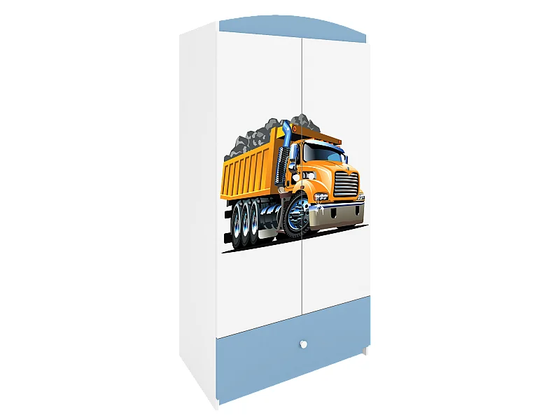 Kinderkleiderschrank Babydreams Drehtürenschrank Kleiderschrank Lastwagen Blau