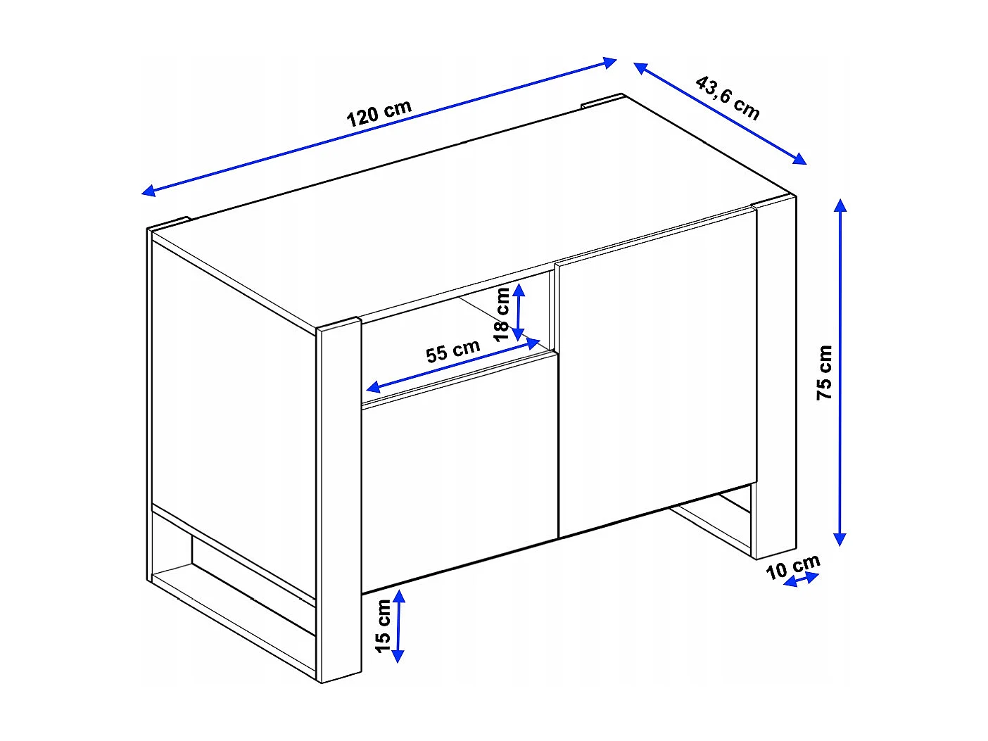 KOMMODE mit 3 Fächern