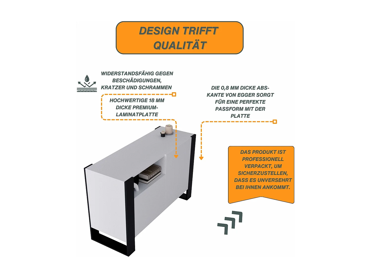 KOMMODE mit 3 Fächern