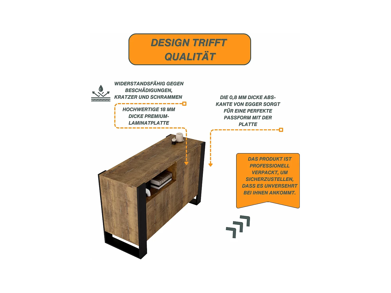 KOMMODE mit 3 Fächern