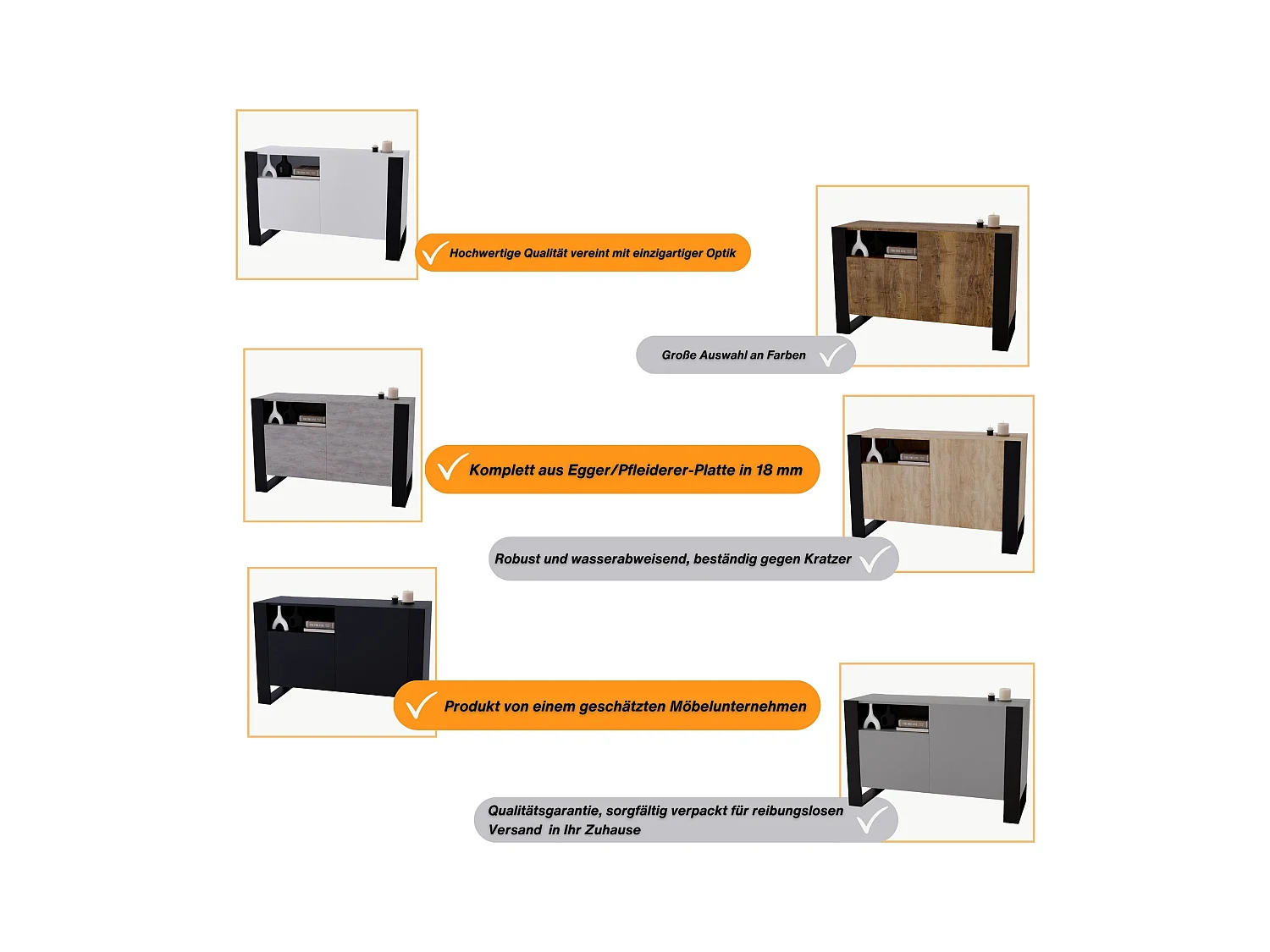 KOMMODE mit 3 Fächern