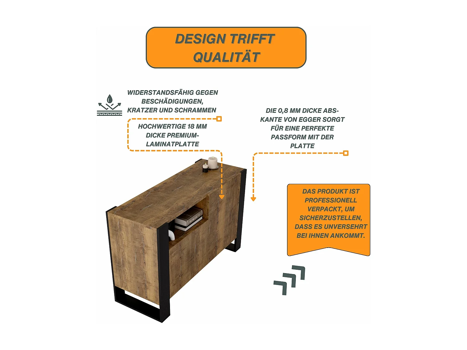 KOMMODE mit 3 Fächern