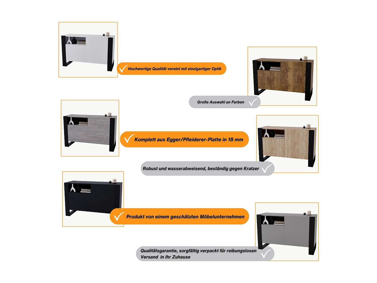 KOMMODE mit 3 Fächern