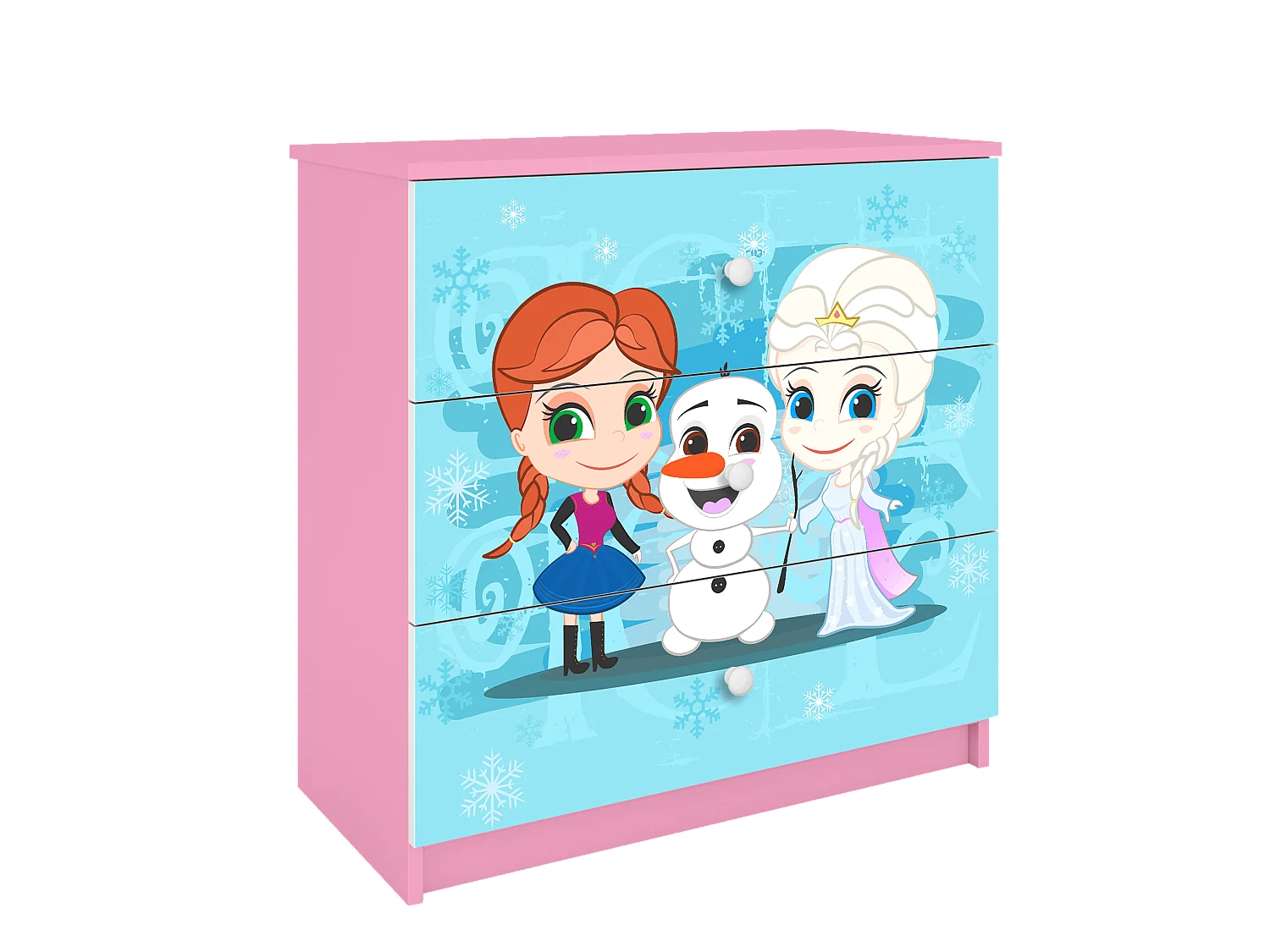 Kinderkommode mit Schubladen Eisberg in der Farbe Rosa Babydreams