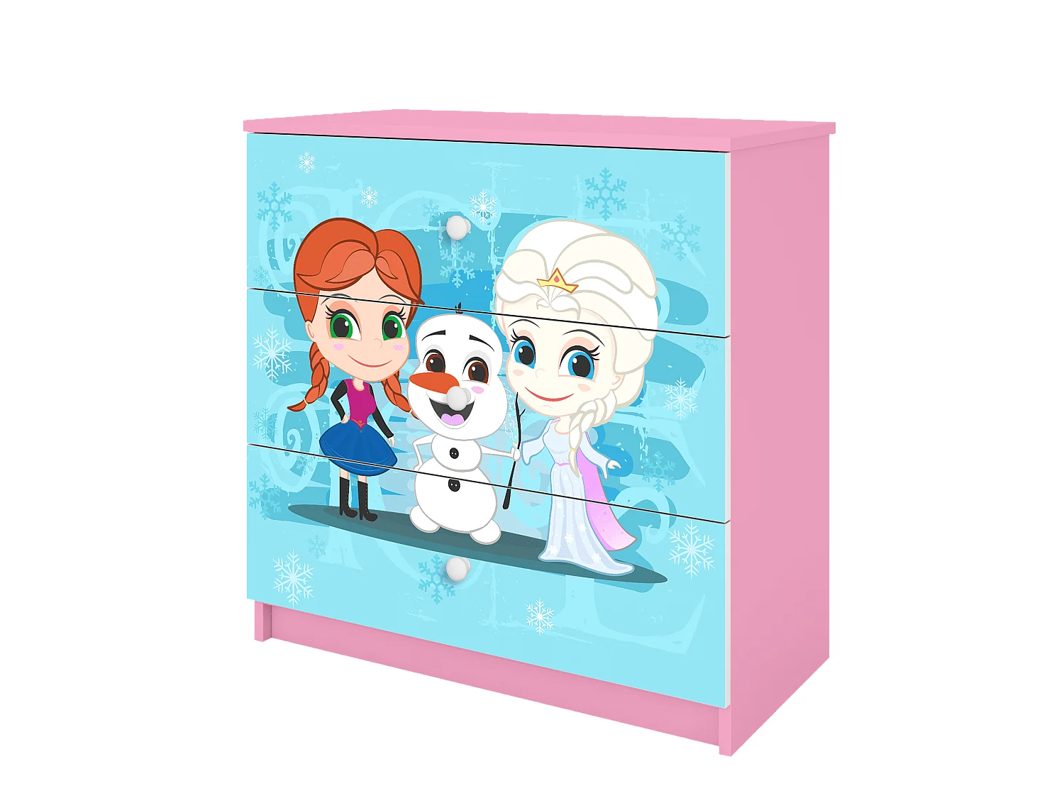 Kinderkommode mit Schubladen Eisberg in der Farbe Rosa Babydreams