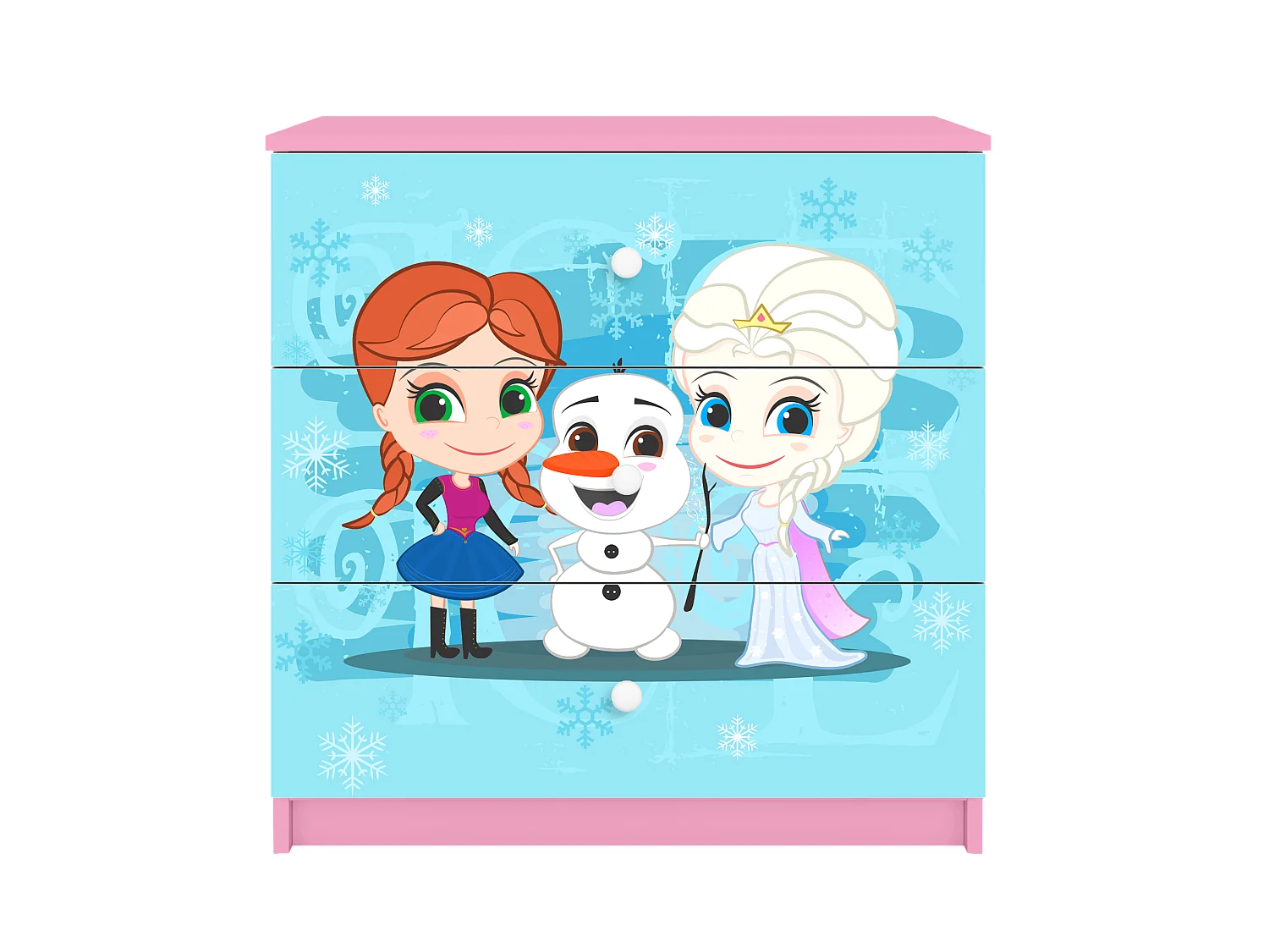 Kinderkommode mit Schubladen Eisberg in der Farbe Rosa Babydreams