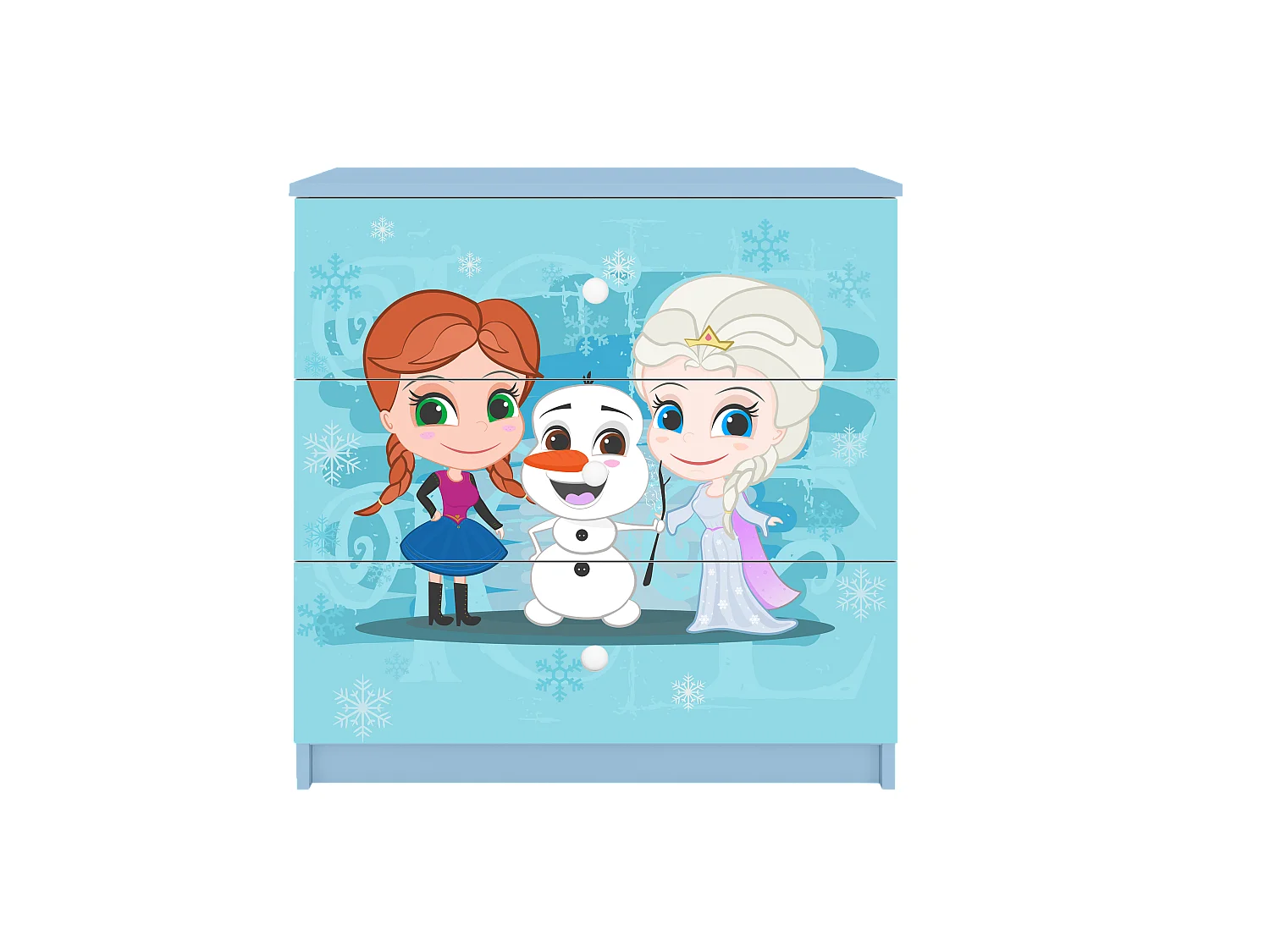 Kinderkommode mit Schubladen Eisberg in der Farbe Blau Babydreams