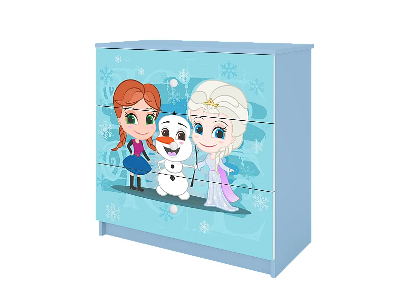 Kinderkommode mit Schubladen Eisberg in der Farbe Blau Babydreams