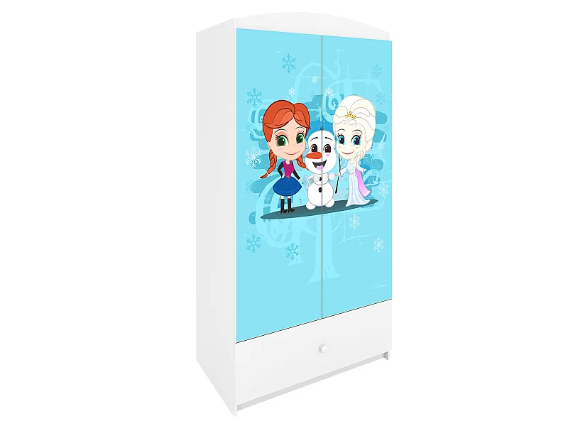 Kinderkleiderschrank Babydreams Drehtürenschrank Kleiderschrank Eisberg Weiß
