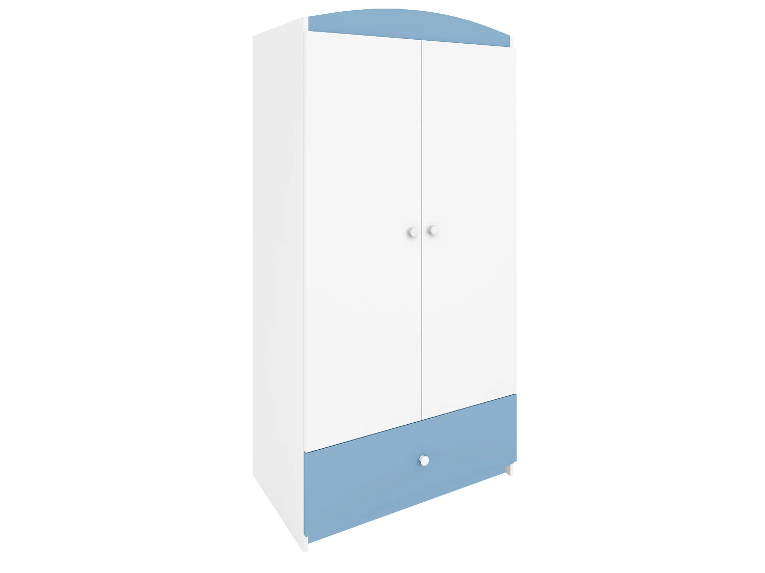 Kinderkleiderschrank Babydreams Drehtürenschrank Kleiderschrank Basic Blau