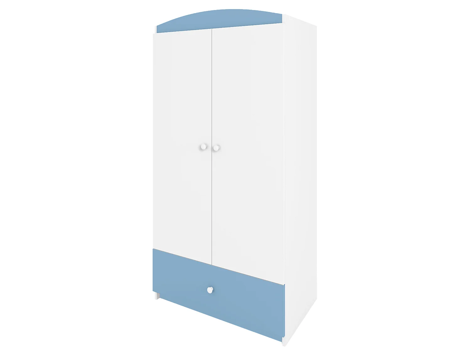 Kinderkleiderschrank Babydreams Drehtürenschrank Kleiderschrank Basic Blau