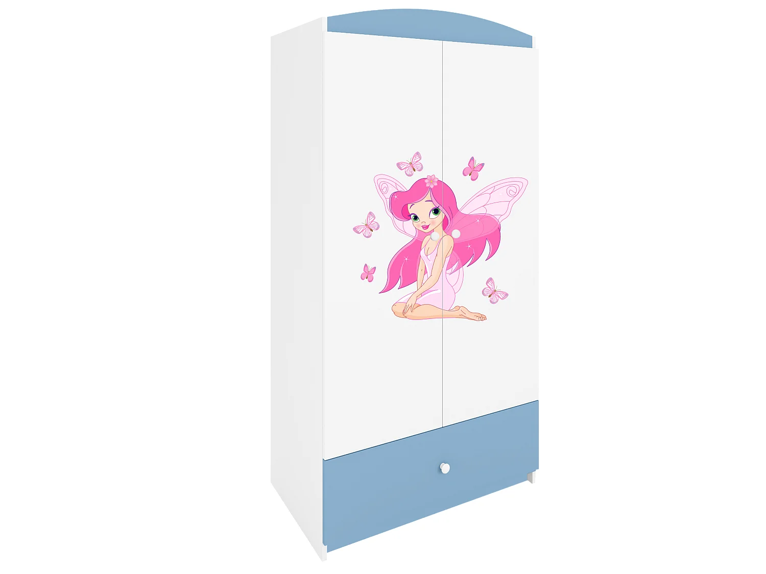 Kinderkleiderschrank Babydreams Drehtürenschrank Kleiderschrank Elfe I Blau