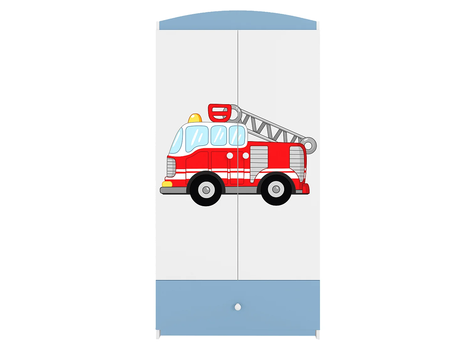 Kinderkleiderschrank Babydreams Drehtürenschrank Kleiderschrank Löschzug Blau