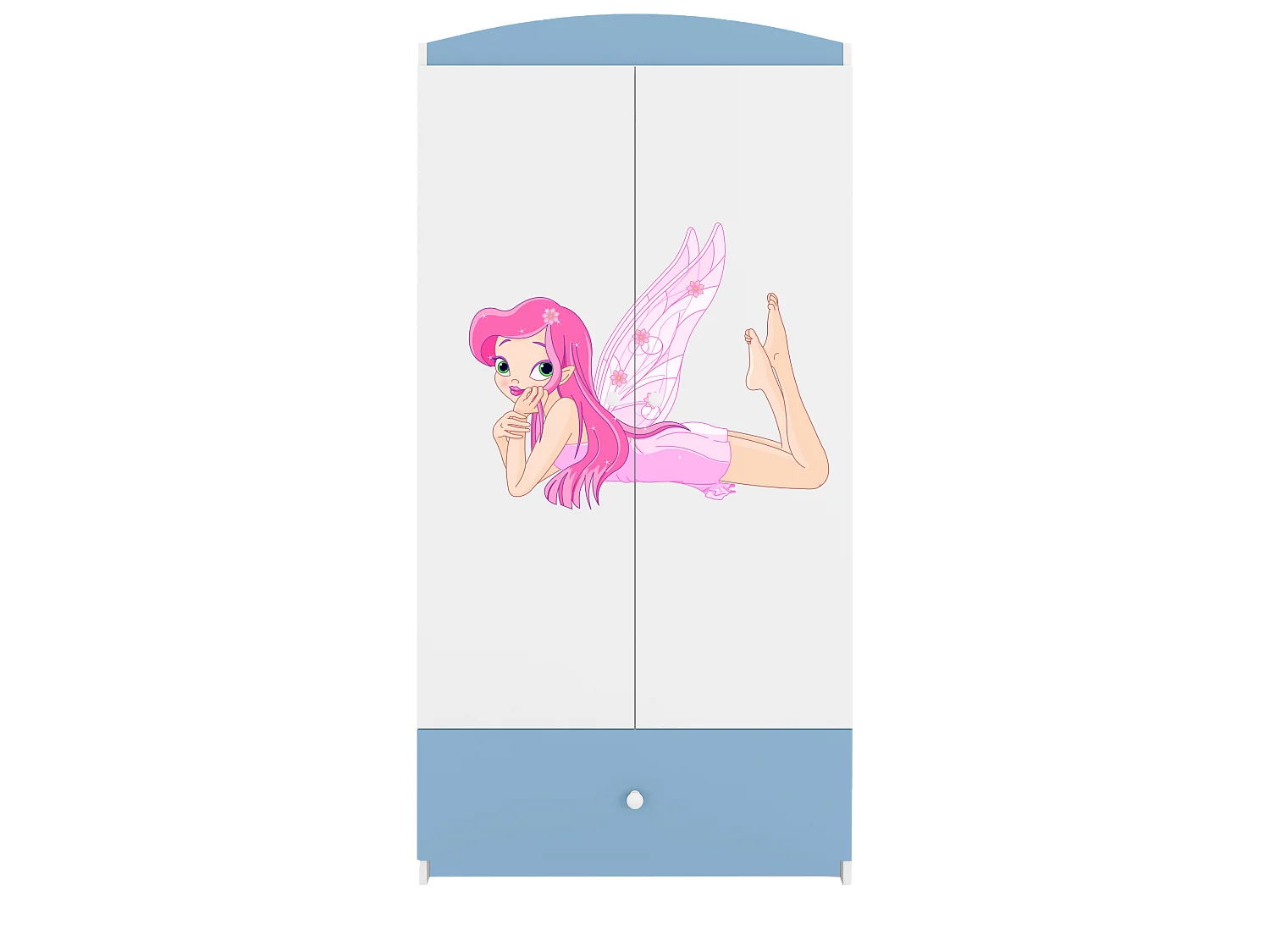 Kinderkleiderschrank Babydreams Drehtürenschrank Kleiderschrank Elfe II Blau