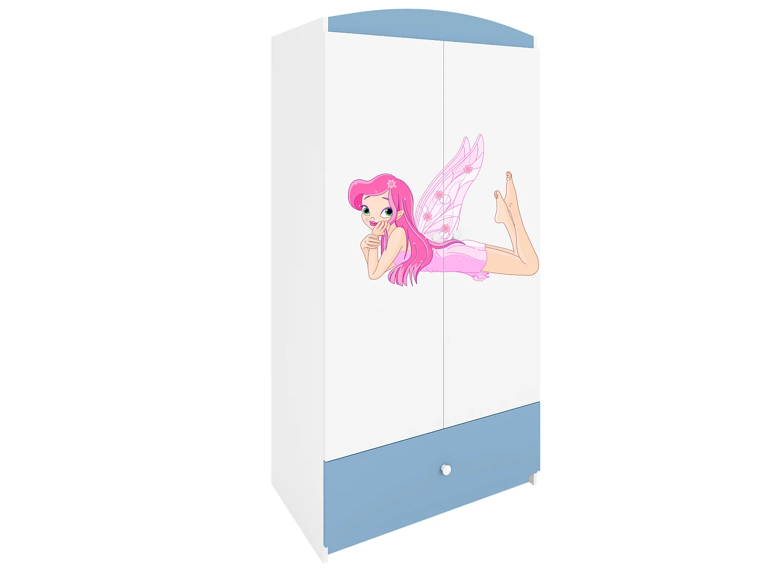 Kinderkleiderschrank Babydreams Drehtürenschrank Kleiderschrank Elfe II Blau