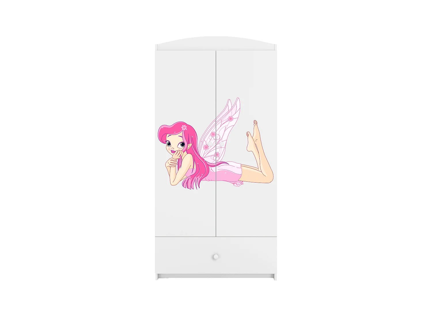 Kinderkleiderschrank Babydreams Drehtürenschrank Kleiderschrank Elfe II Weiß