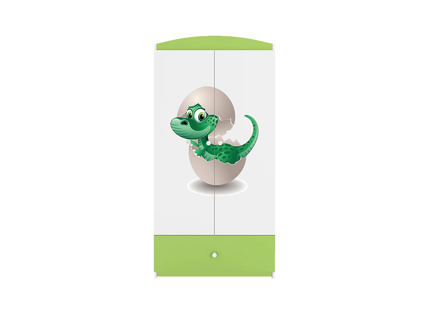 Kinderkleiderschrank Babydreams Drehtürenschrank Kleiderschrank Kleiner Dino Grün