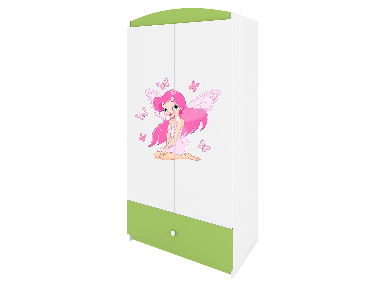 Kinderkleiderschrank Babydreams Drehtürenschrank Kleiderschrank Elfe I Grün