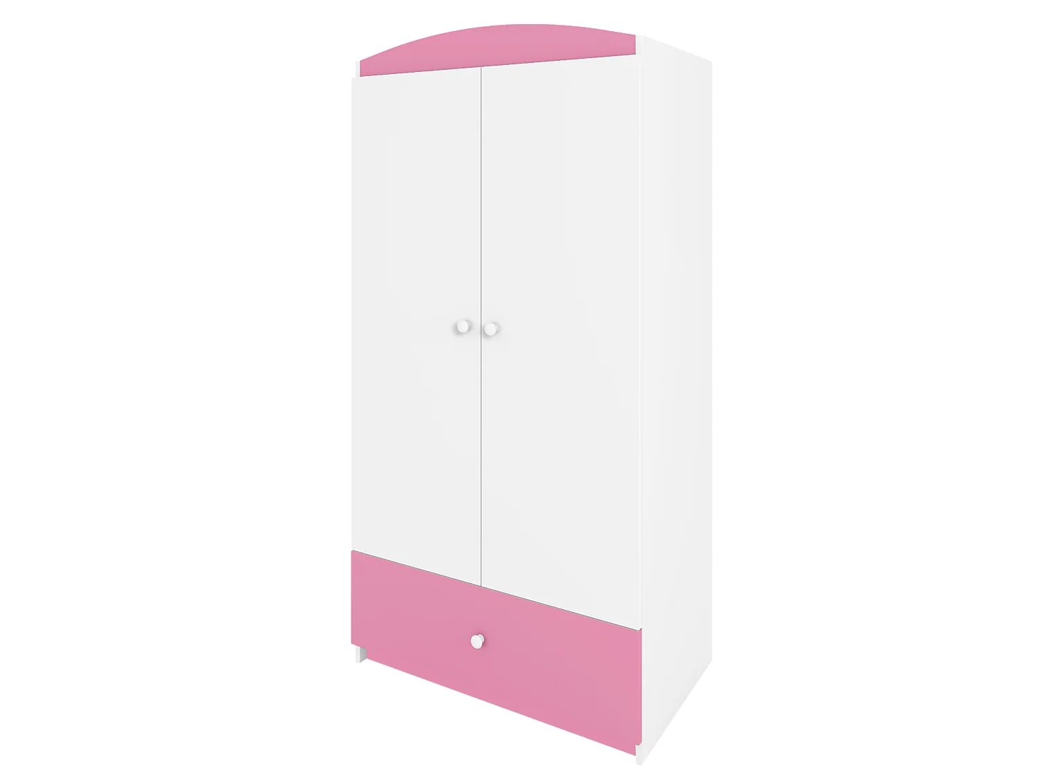 Kinderkleiderschrank Babydreams Drehtürenschrank Kleiderschrank Basic Hellrosa