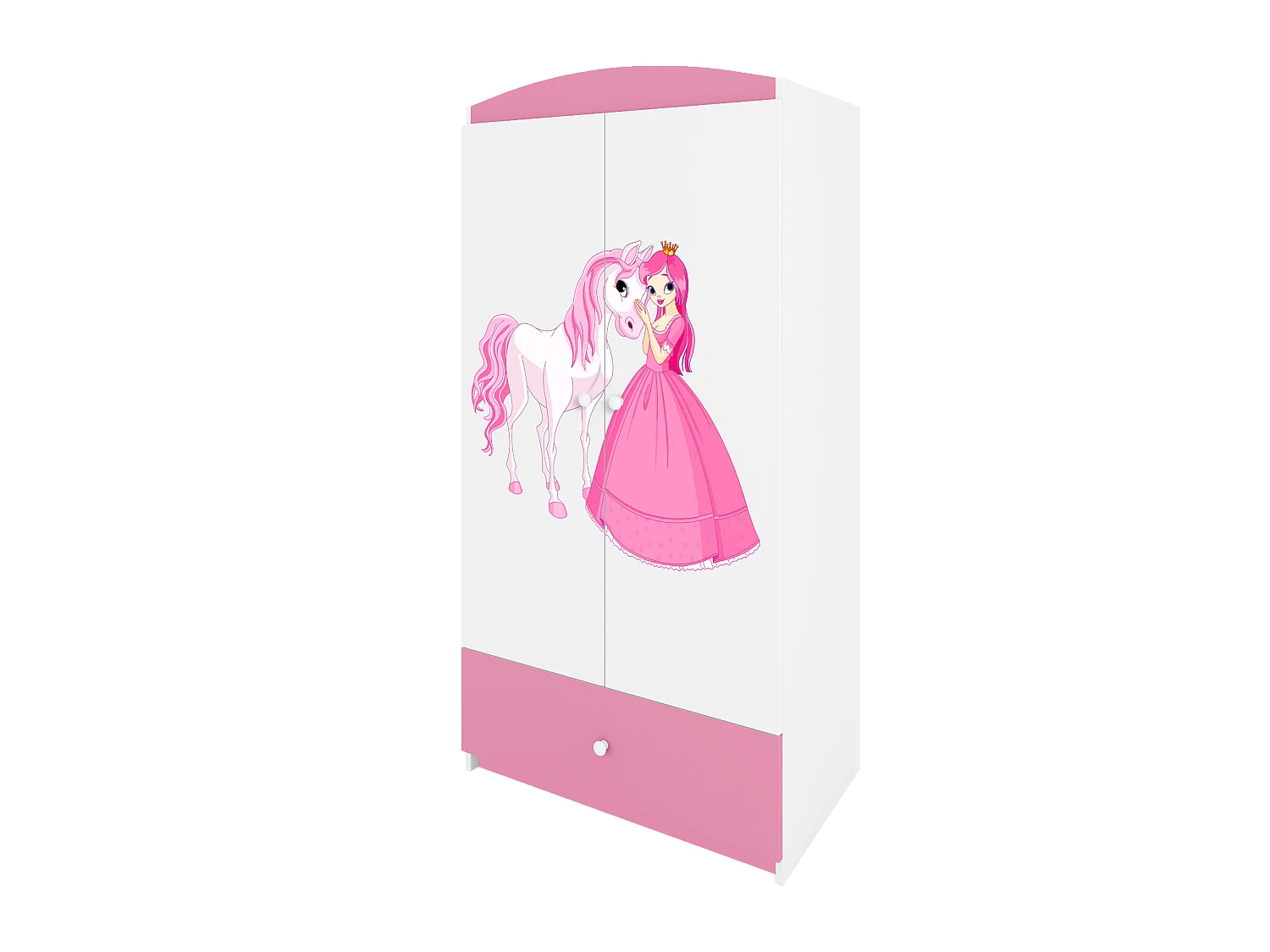 Kinderkleiderschrank Babydreams Drehtürenschrank Kleiderschrank Prinzessin I Hellrosa