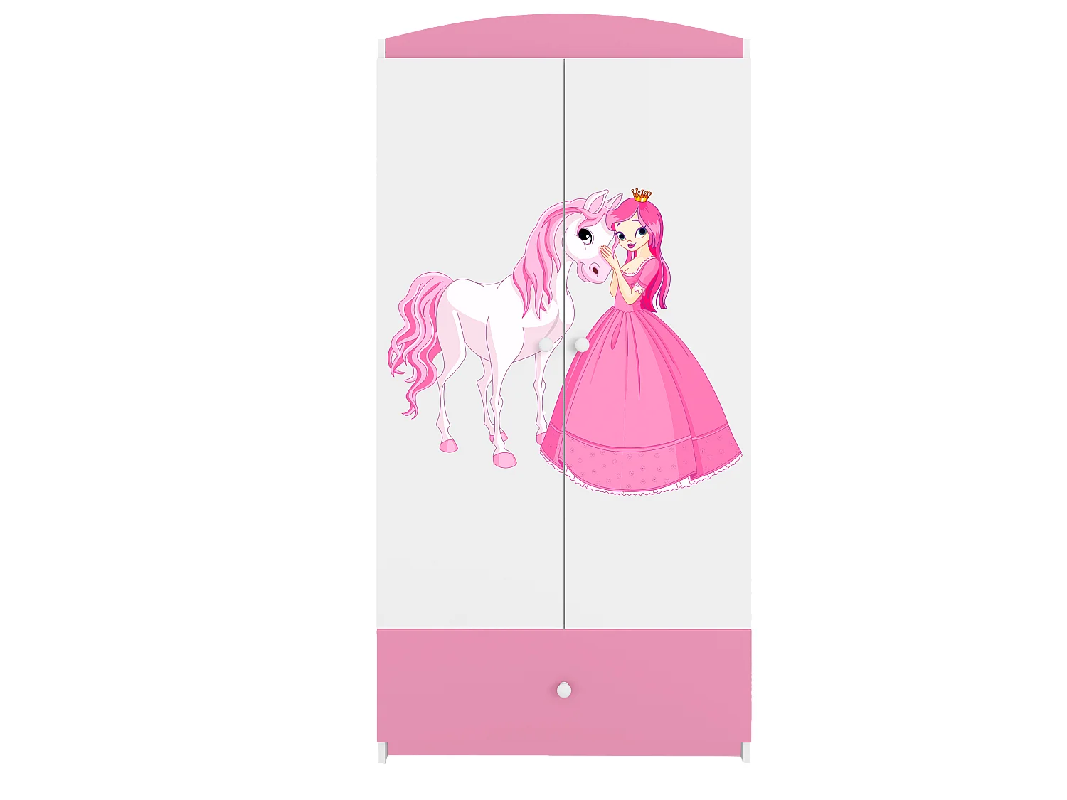 Kinderkleiderschrank Babydreams Drehtürenschrank Kleiderschrank Prinzessin I Hellrosa