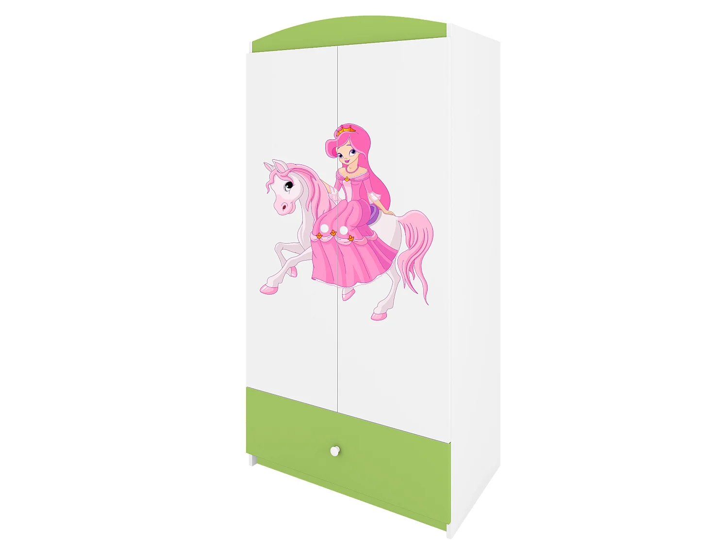 Kinderkleiderschrank Babydreams Drehtürenschrank Kleiderschrank Prinzessin II Grün