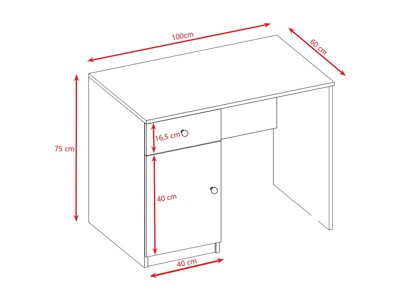 Ergonomischer Kinderschreibtisch BABYDREAMS - Verstellbar, robust und platzsparend