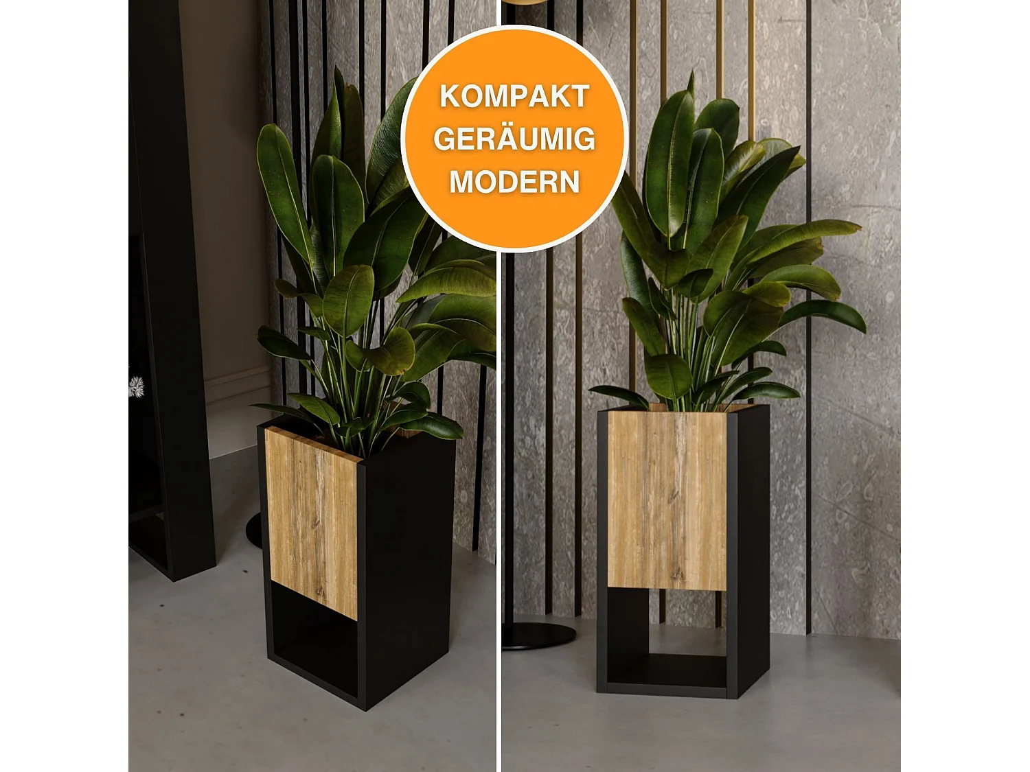 Blumenständer für Innenräume, Blumenkasten ohne Einsatz, Pflanzkasten 45x22,6x22,6cm