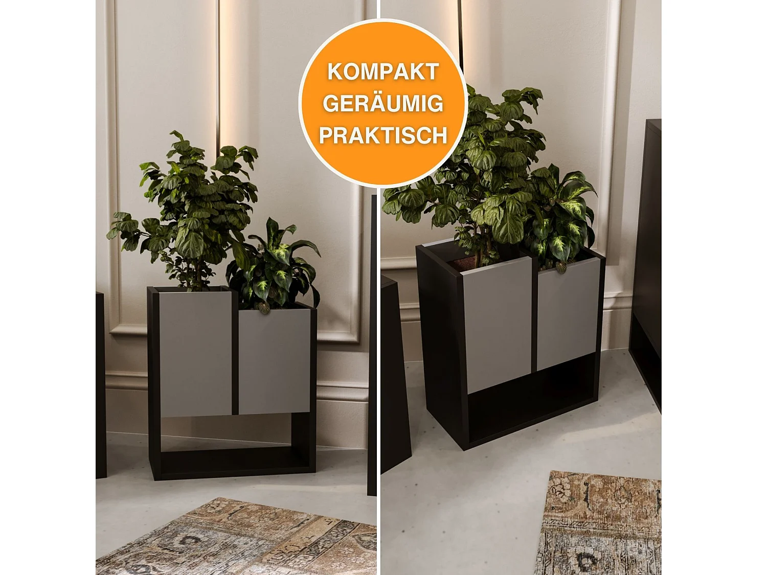 Blumenständer für Innenräume, Blumenkasten ohne Einsatz, Pflanzkasten 50x44x22,6cm