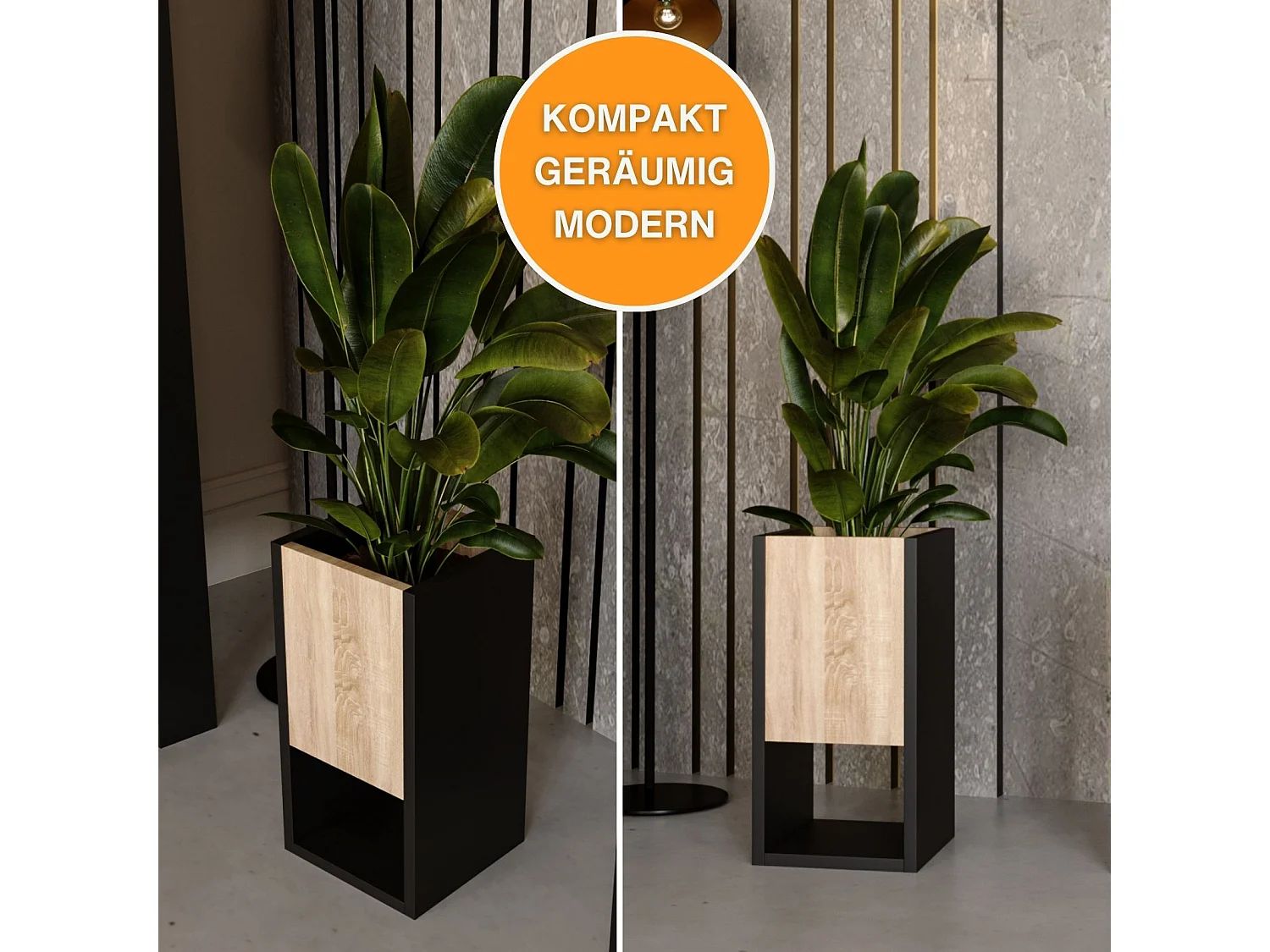 Blumenständer für Innenräume, Blumenkasten ohne Einsatz, Pflanzkasten 45x22,6x22,6cm