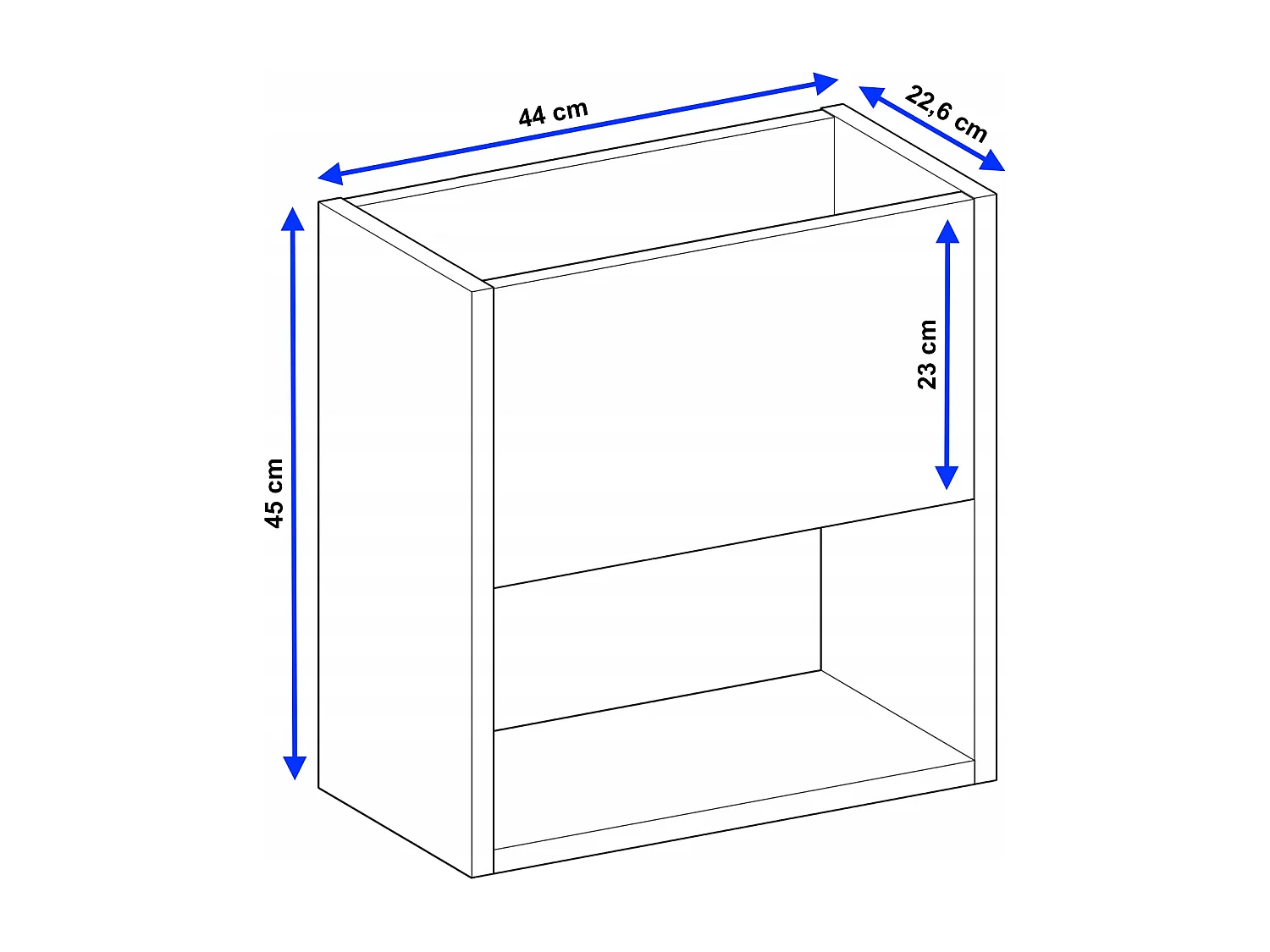 Blumenständer für Innenräume, Blumenkasten ohne Einsatz, Pflanzkasten 45x44x22,6cm