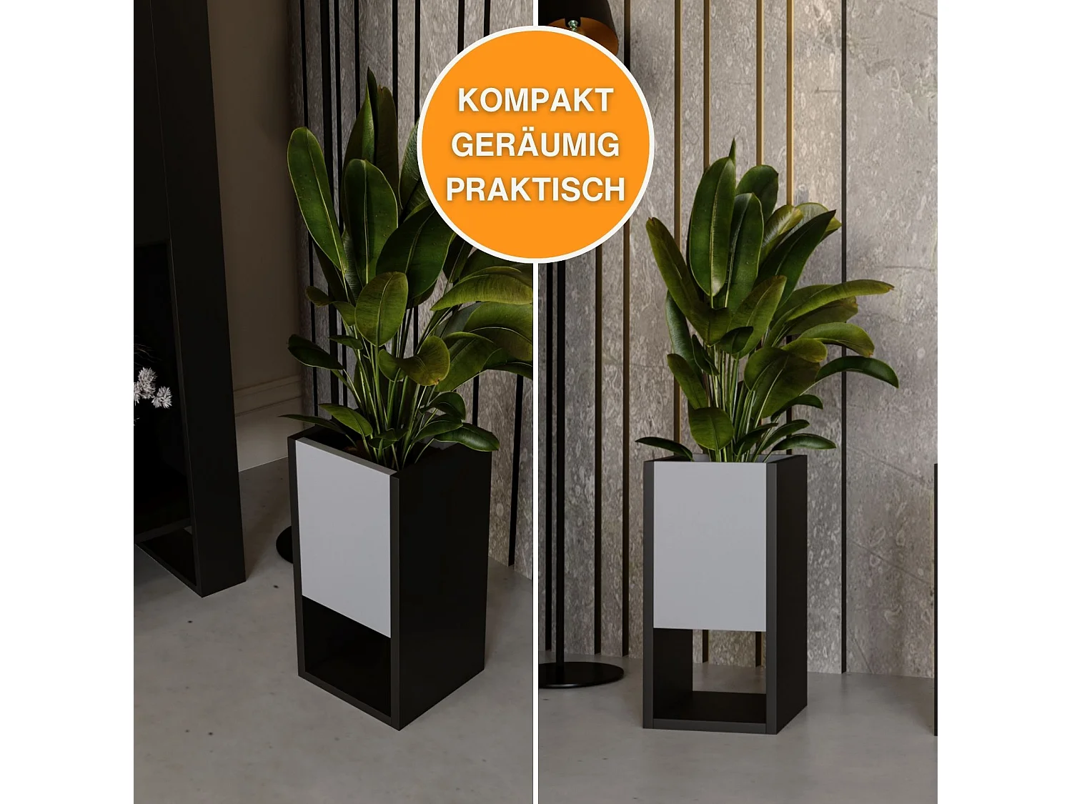 Blumenständer für Innenräume, Blumenkasten ohne Einsatz, Pflanzkasten 45x22,6x22,6cm