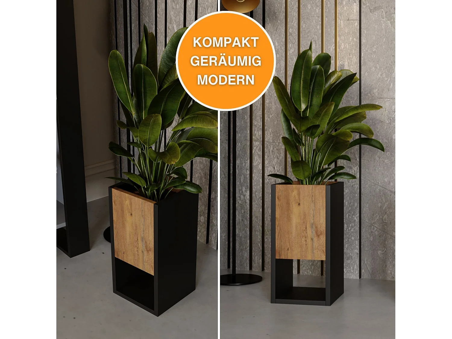 Blumenständer für Innenräume, Blumenkasten ohne Einsatz, Pflanzkasten 45x22,6x22,6cm