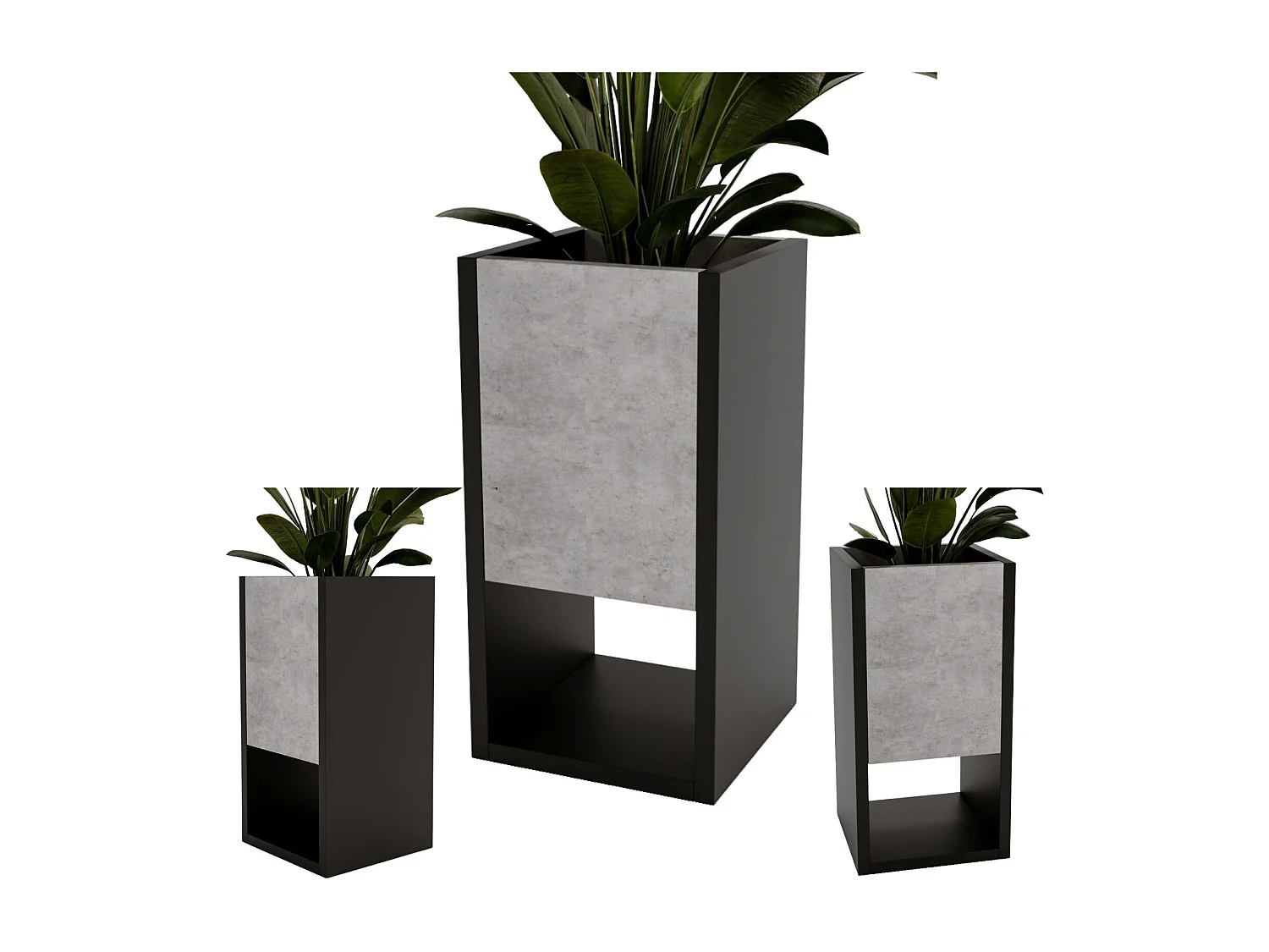 Blumenständer für Innenräume, Blumenkasten ohne Einsatz, Pflanzkasten 45x22,6x22,6cm