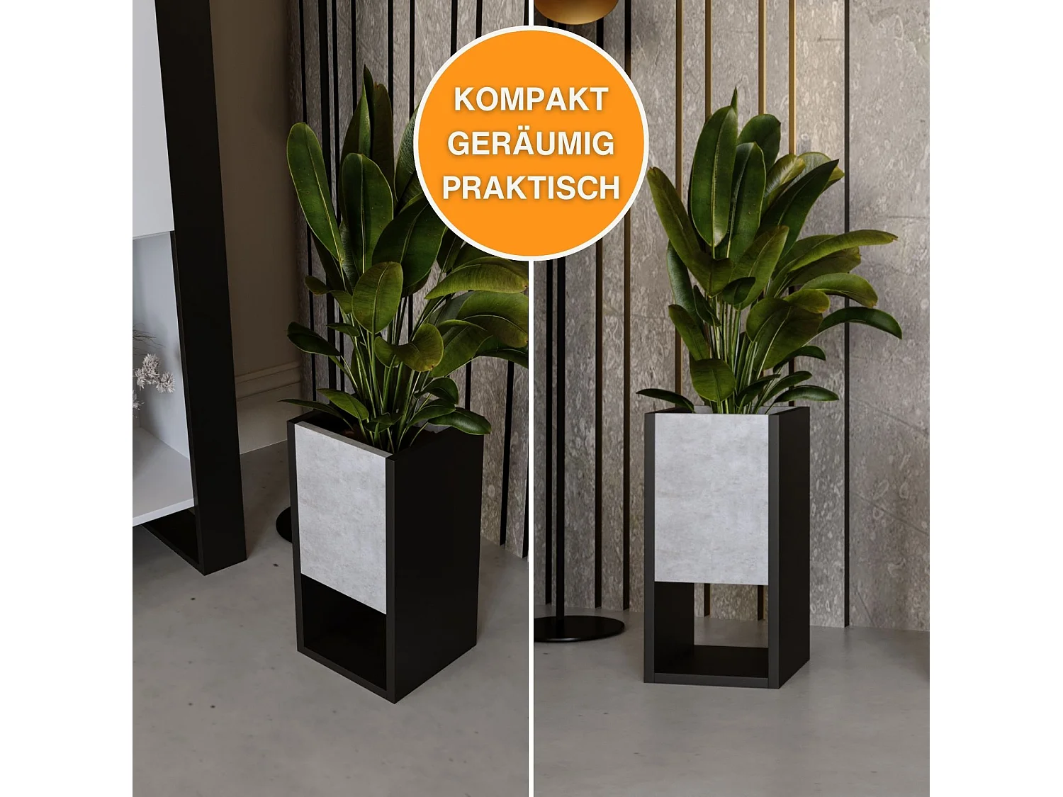 Blumenständer für Innenräume, Blumenkasten ohne Einsatz, Pflanzkasten 45x22,6x22,6cm