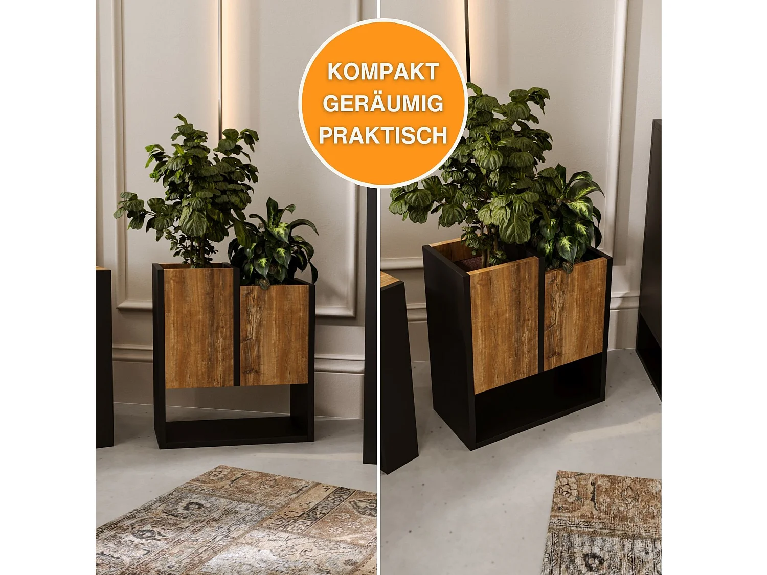 Blumenständer für Innenräume, Blumenkasten ohne Einsatz, Pflanzkasten 50x44x22,6cm