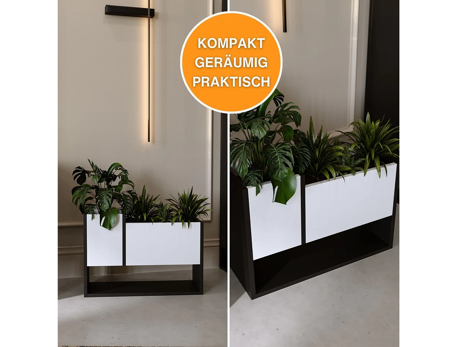 Blumenständer für Innenräume, Blumenkasten ohne Einsatz, Pflanzkasten 45x64,5x22,6cm