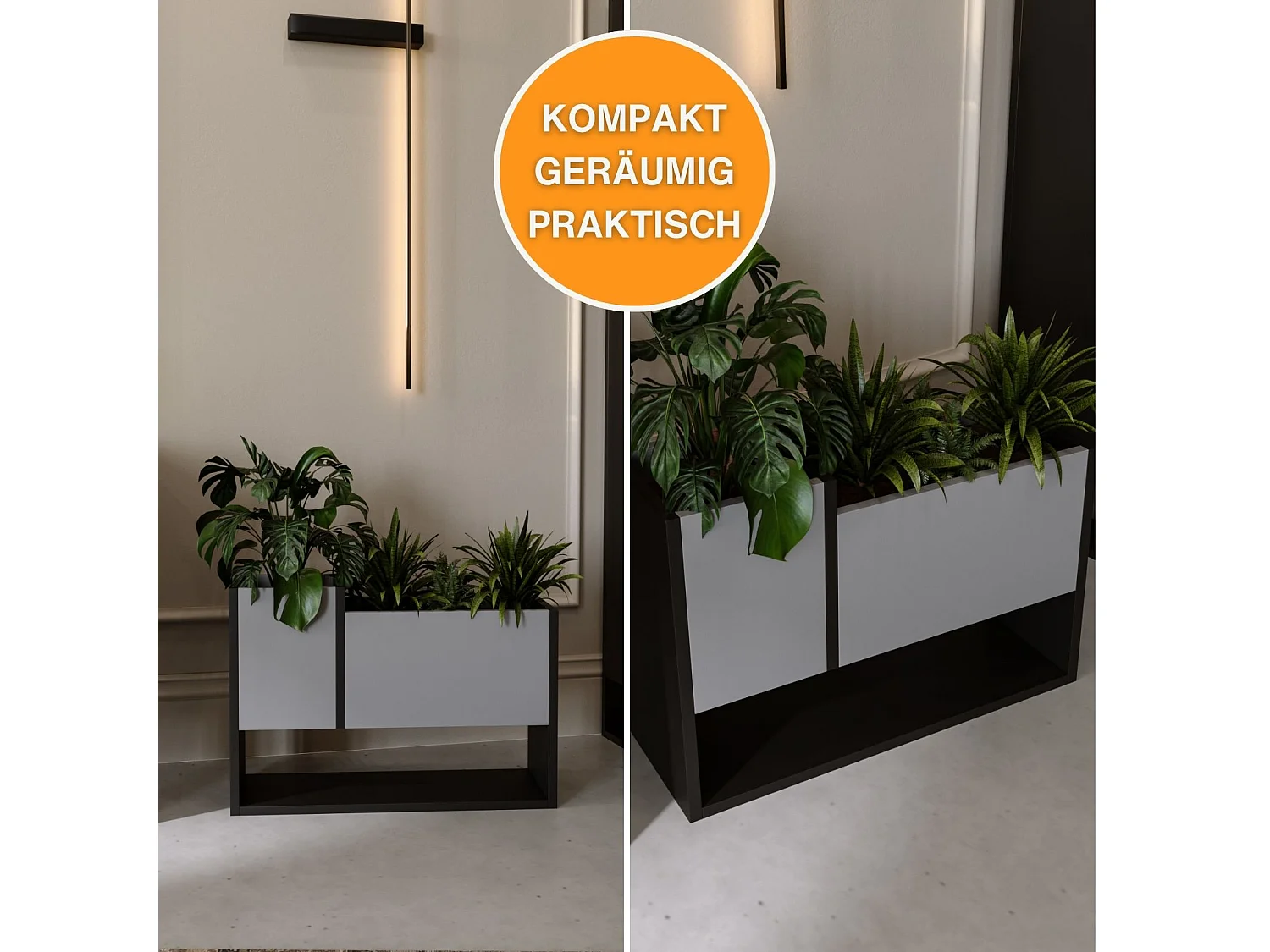 Blumenständer für Innenräume, Blumenkasten ohne Einsatz, Pflanzkasten 45x64,5x22,6cm