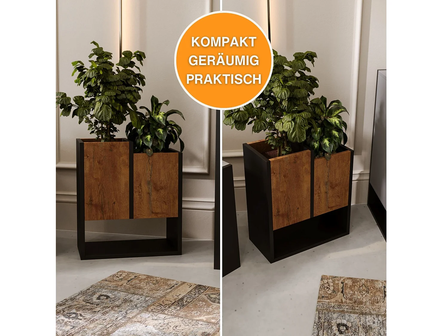 Blumenständer für Innenräume, Blumenkasten ohne Einsatz, Pflanzkasten 50x44x22,6cm