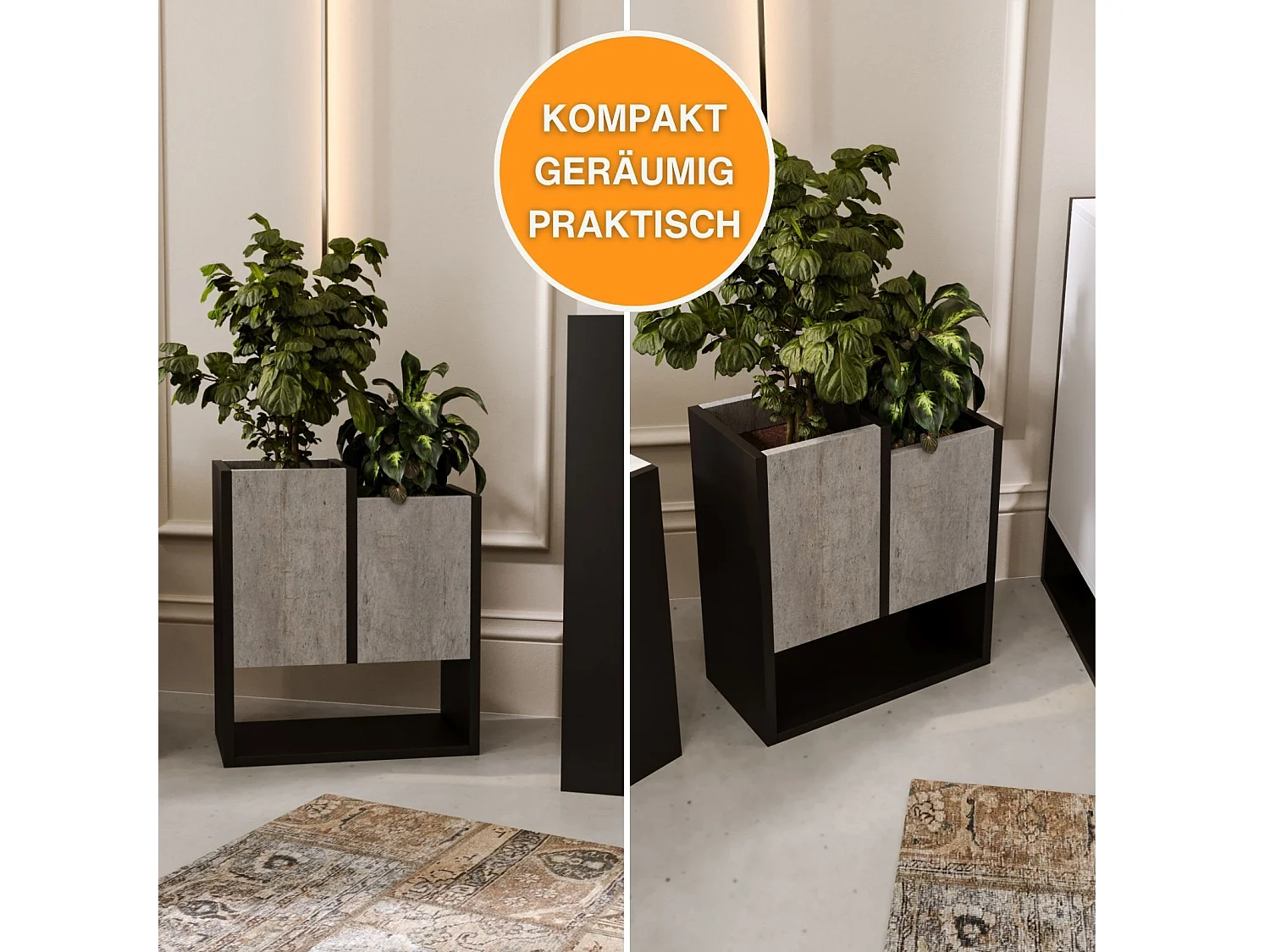 Blumenständer für Innenräume, Blumenkasten ohne Einsatz, Pflanzkasten 50x44x22,6cm