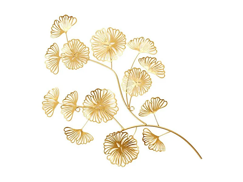 Décoration Murale en Métal "Fleur" 54cm Or