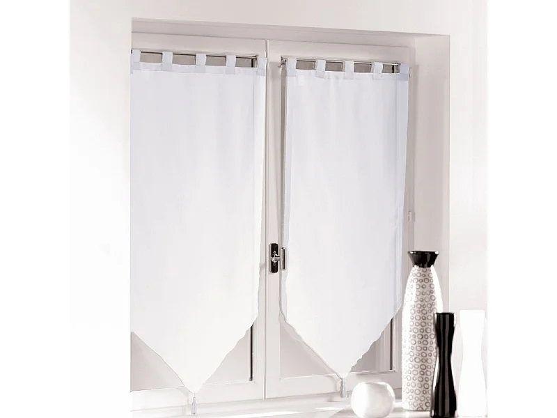 Paire de Voilages "Voiline" 60x160cm Blanc