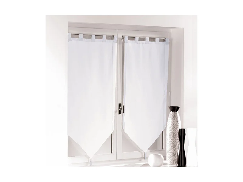 Paire de Voilages "Voiline" 60x160cm Blanc