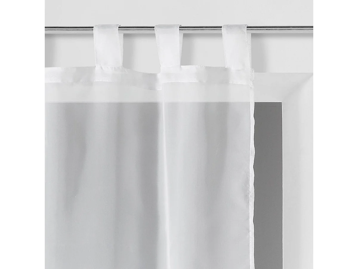Paire de Voilages à Passant "Voiline" 60x160cm Blanc