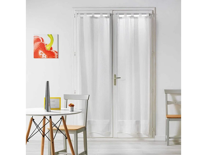 Paire de Voilages "Salina" 70x200cm Blanc
